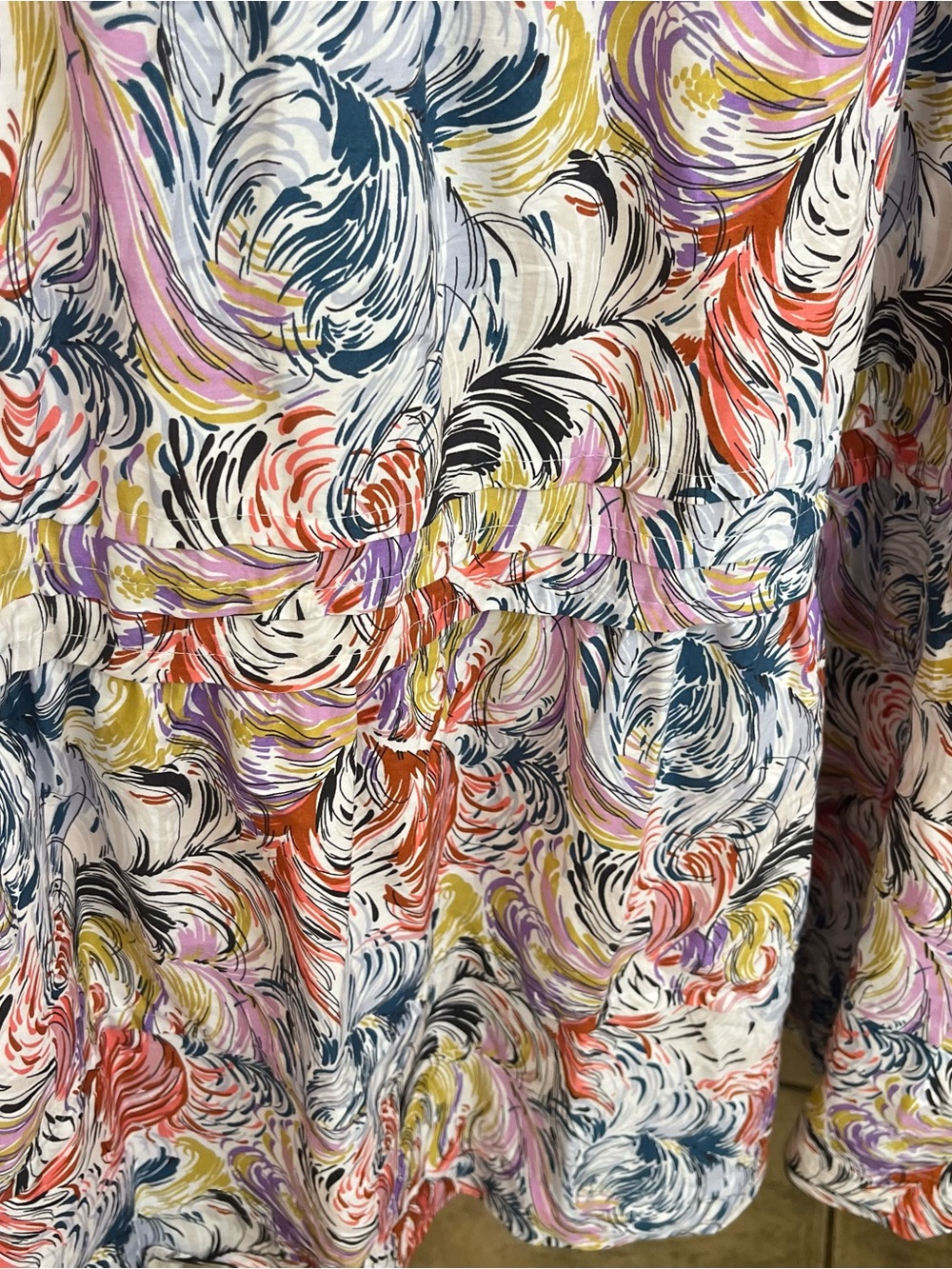 Anthropologie Somerset Abstract Swirl
Tiered Cotton Maxi Dress Large - Picture 6 of 13
